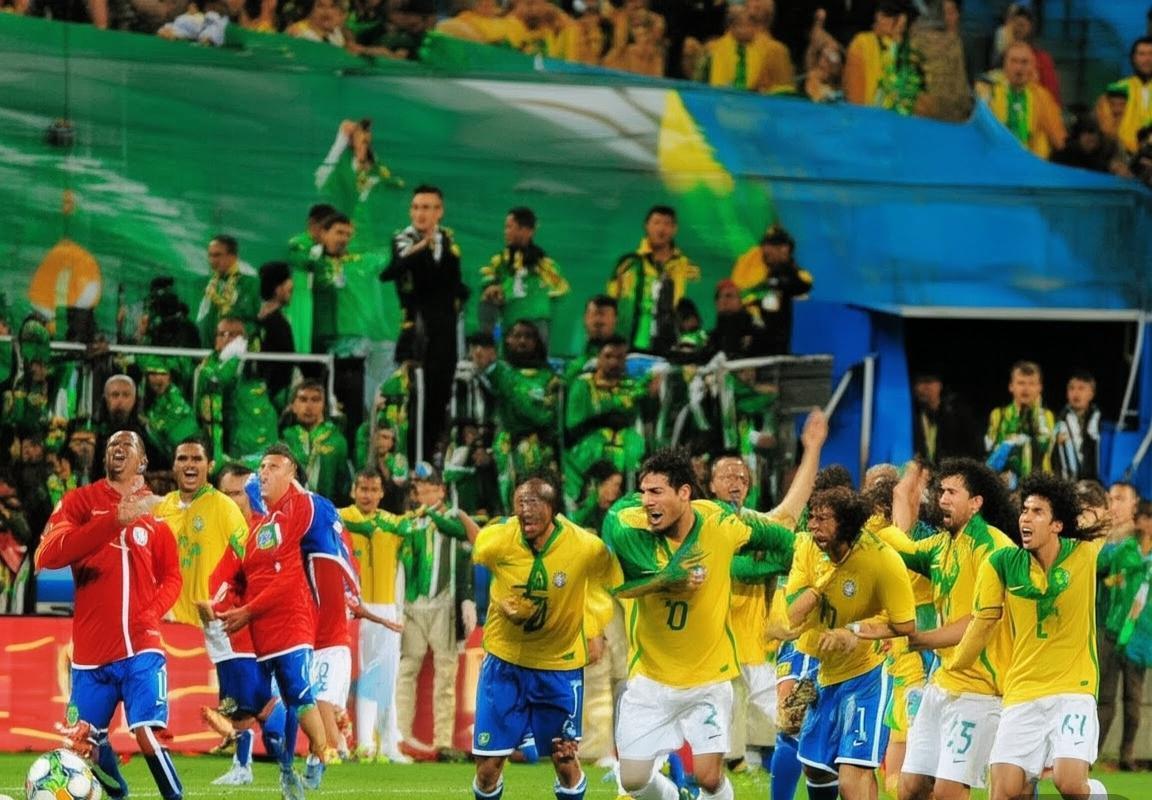 2014世界杯巴西对智利16强战：激情对决与足球传奇